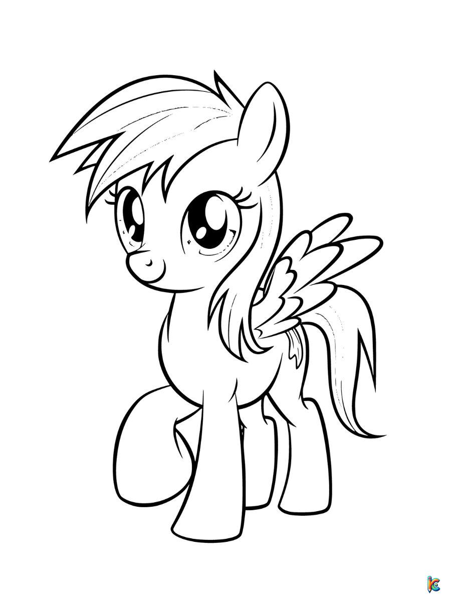 coloring pages my little pony rainbow dash