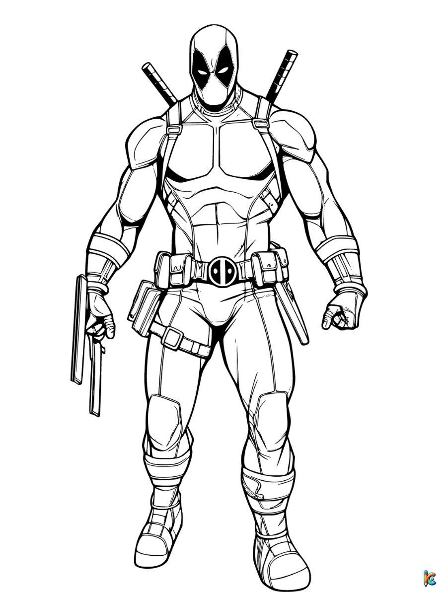 coloring pages of deadpool