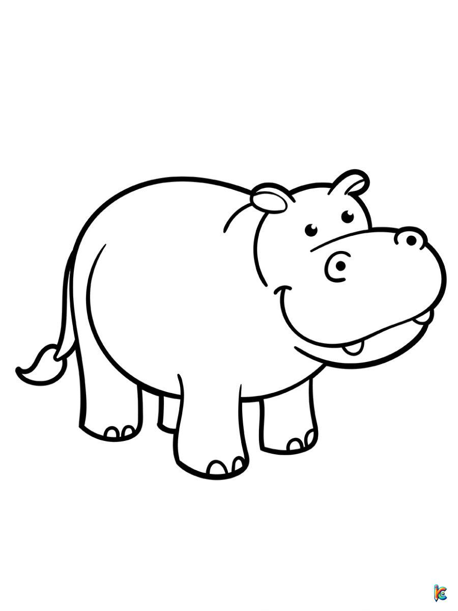 coloring pages of hippos