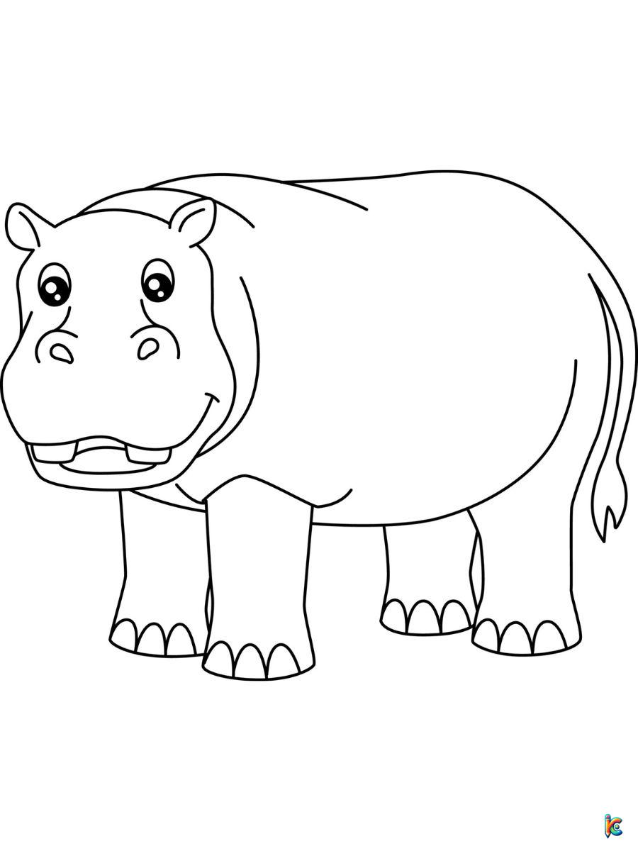 coloring pages of hippos
