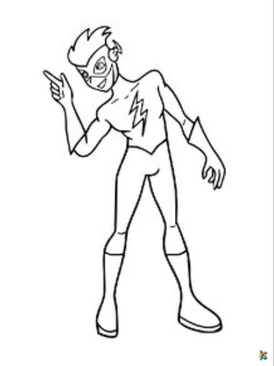 coloring pages of the flash