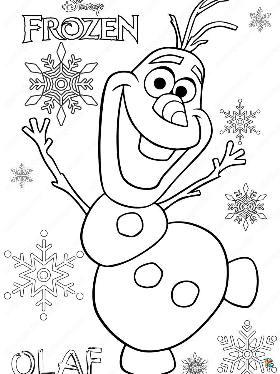 coloring pages olaf frozen