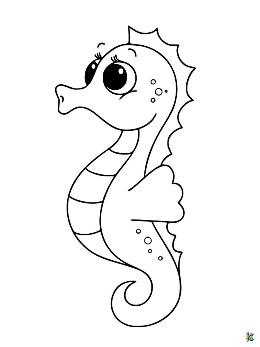 coloring pages seahorse