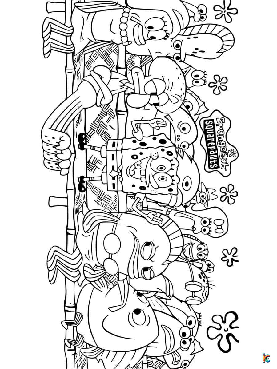 coloring pages spongebob printable