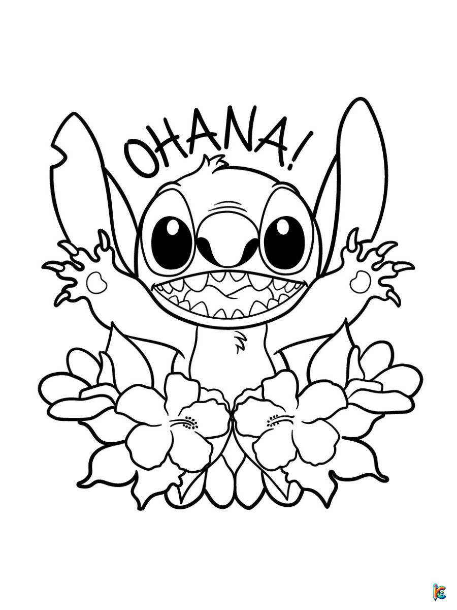 coloring pages stitch