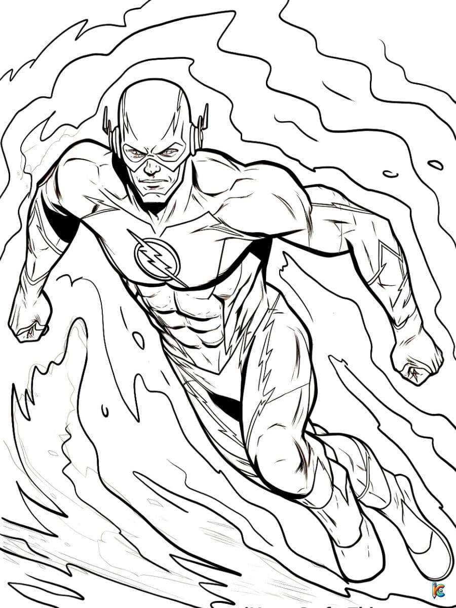 coloring pages the flash
