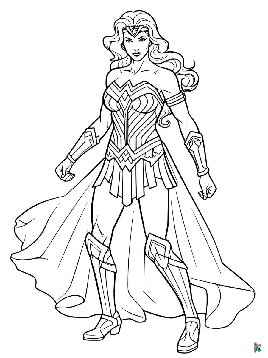 coloring pages wonder woman