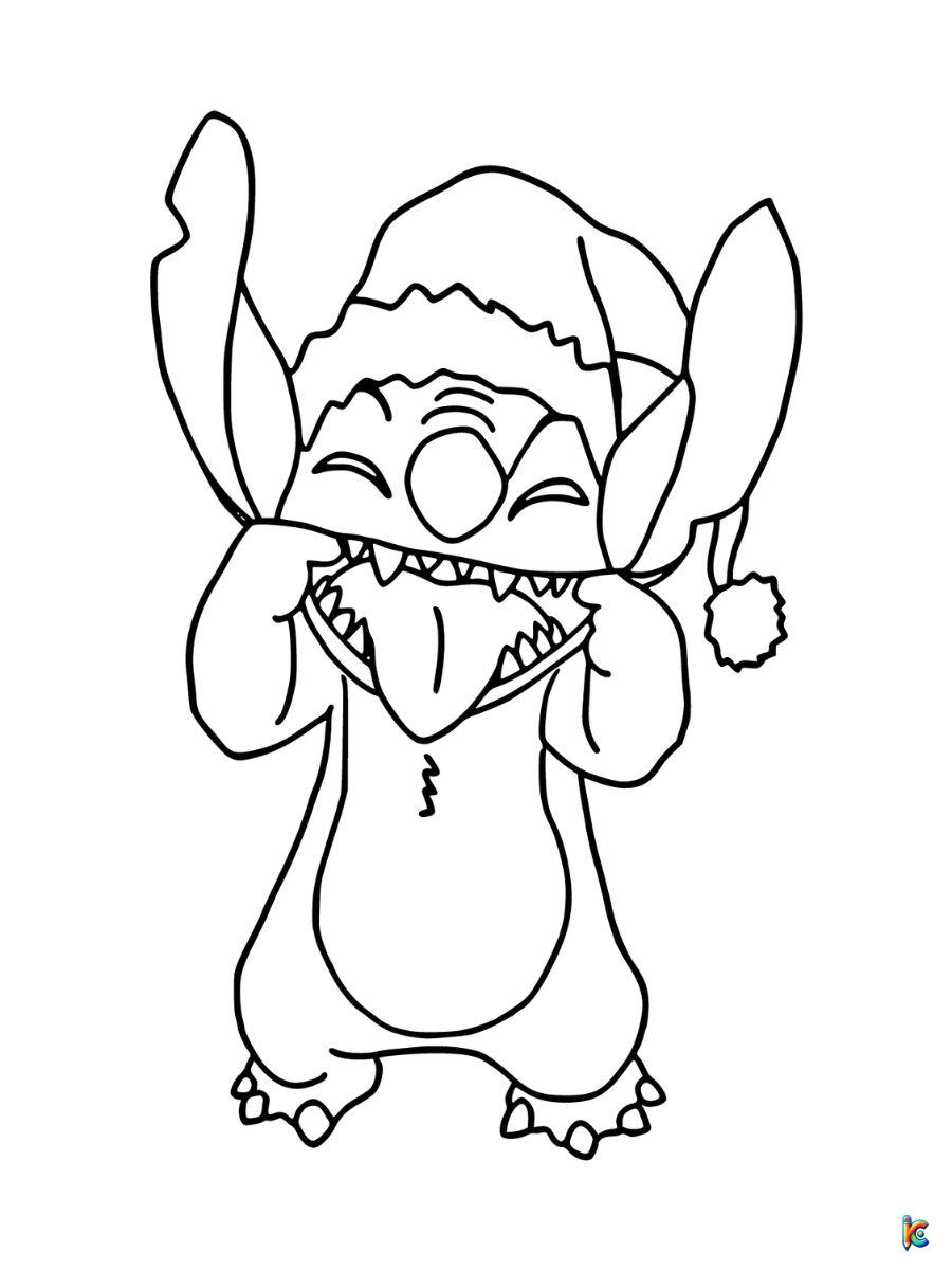 coloring sheet stitch christmas coloring pages