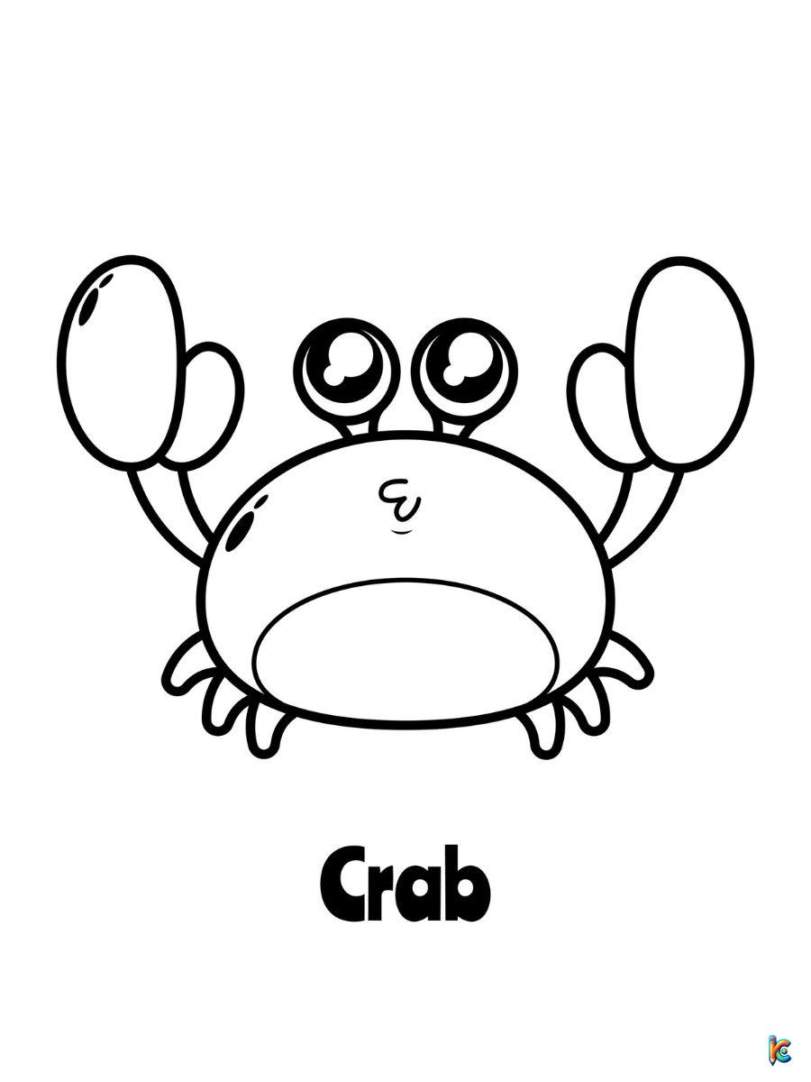 crab coloring page