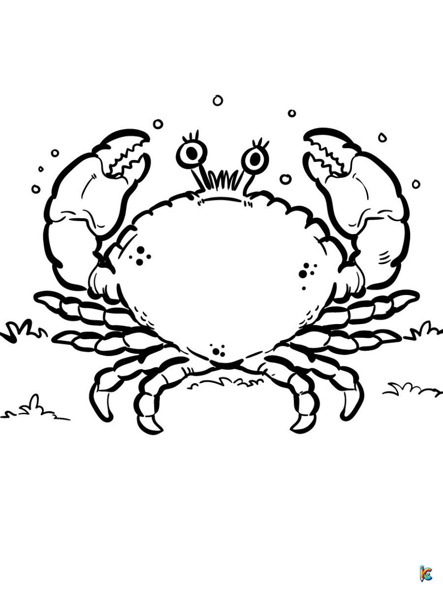 crab coloring pages