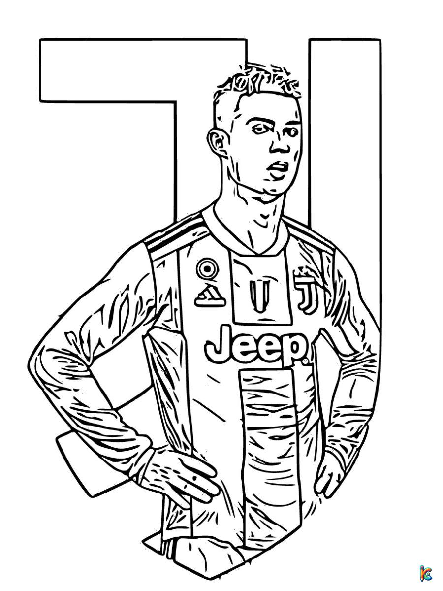 cristiano ronaldo printable coloring pages