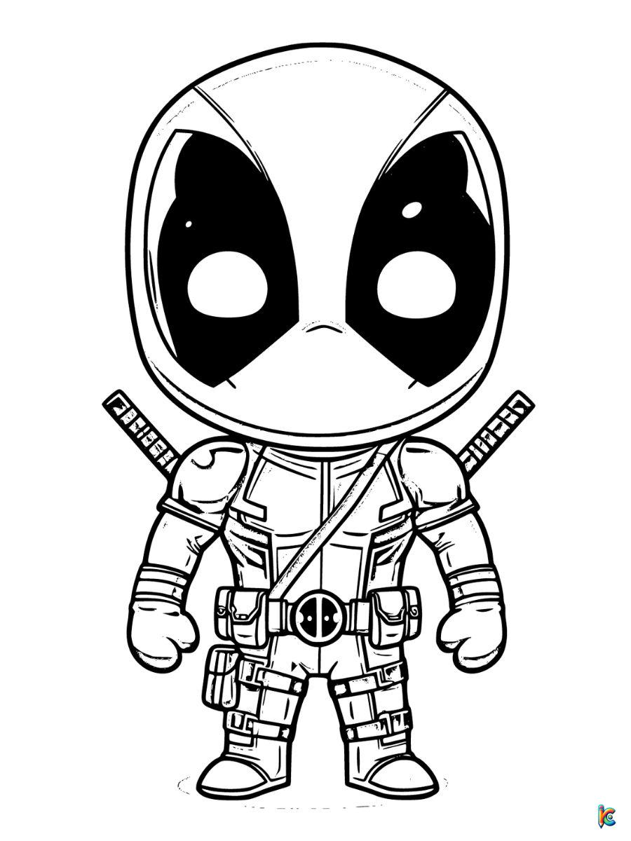 cute baby deadpool coloring pages