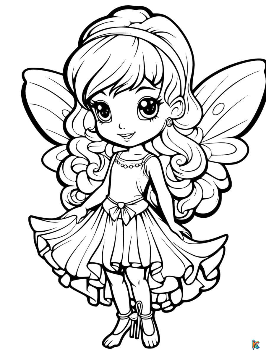 cute baby fairy coloring page