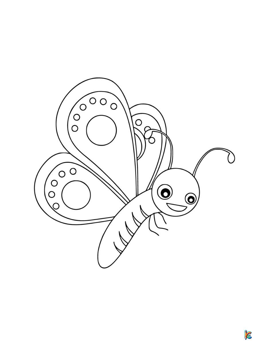 cute butterfly coloring page