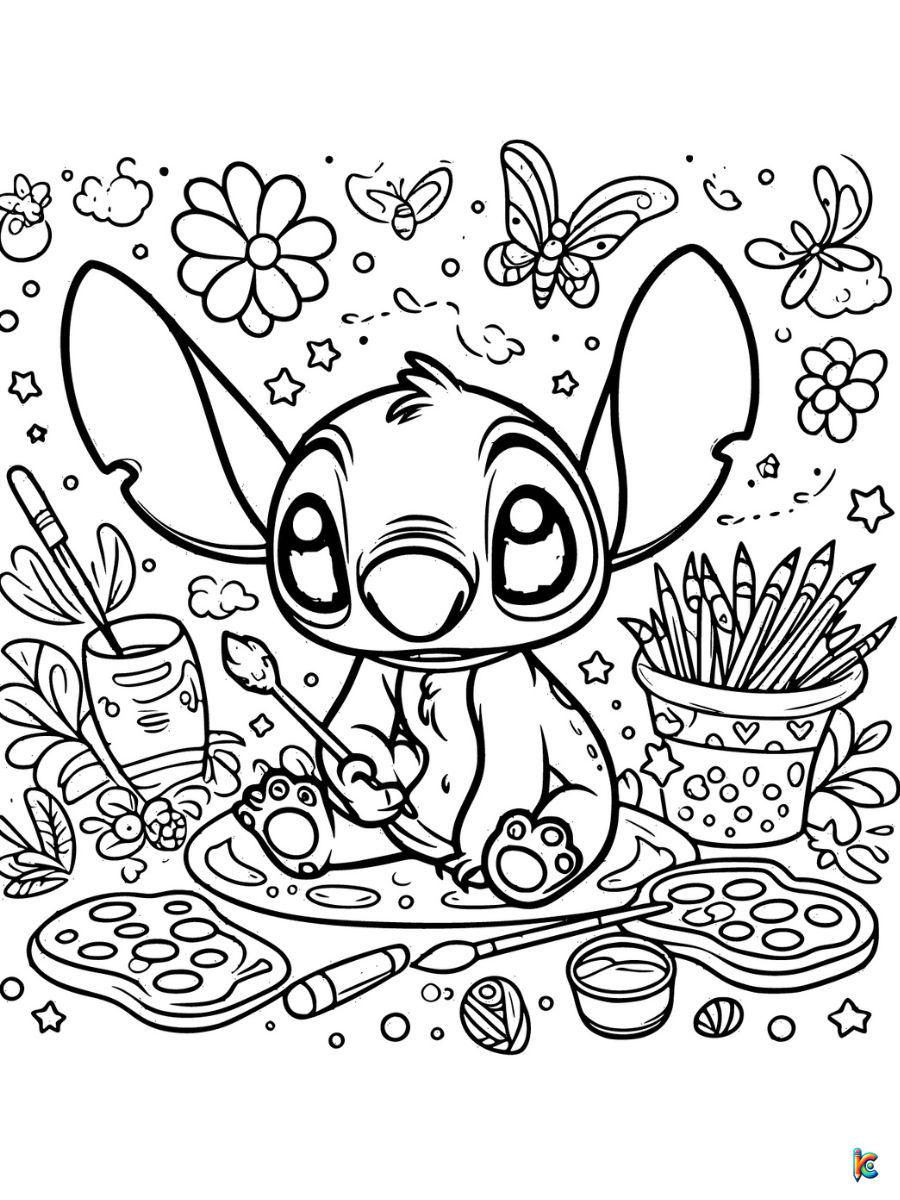 cute coloring pages stitch