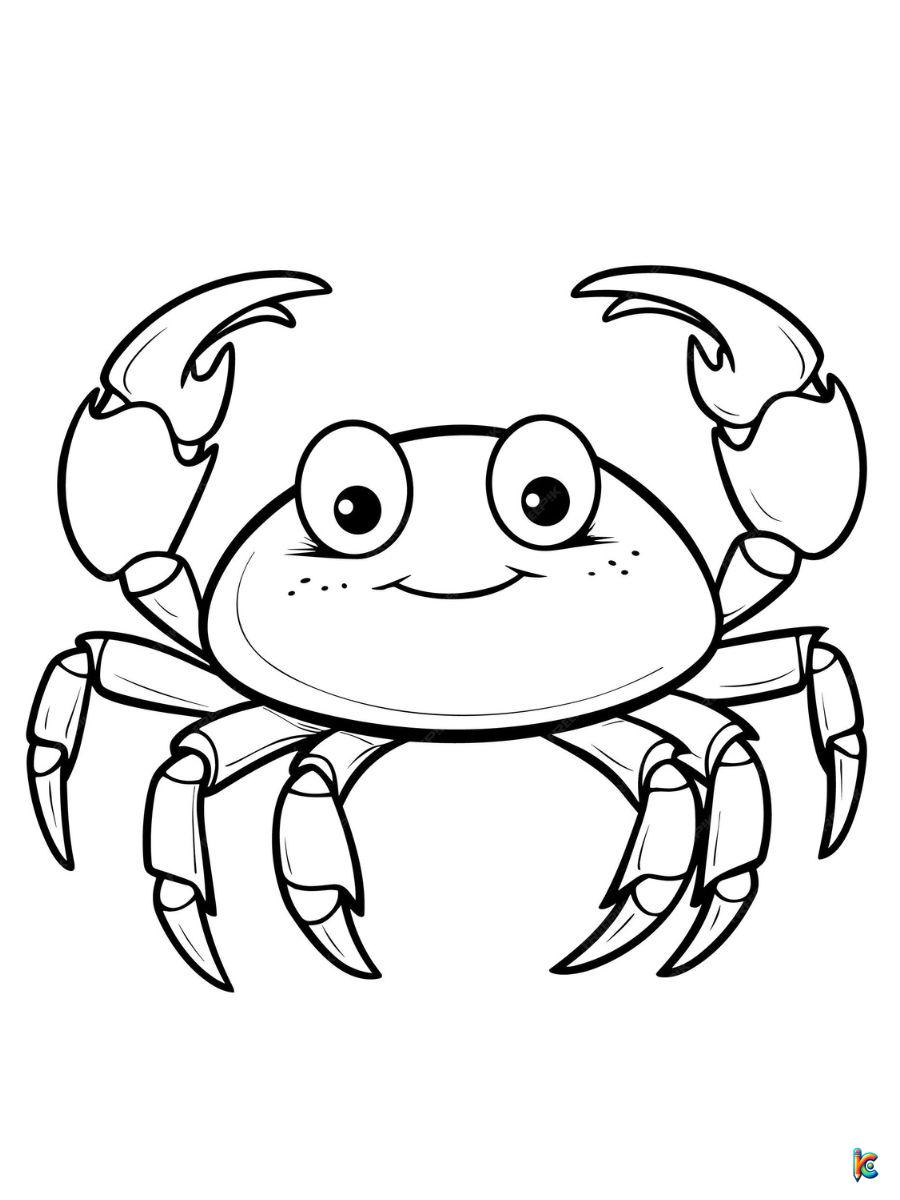 cute crab coloring pages