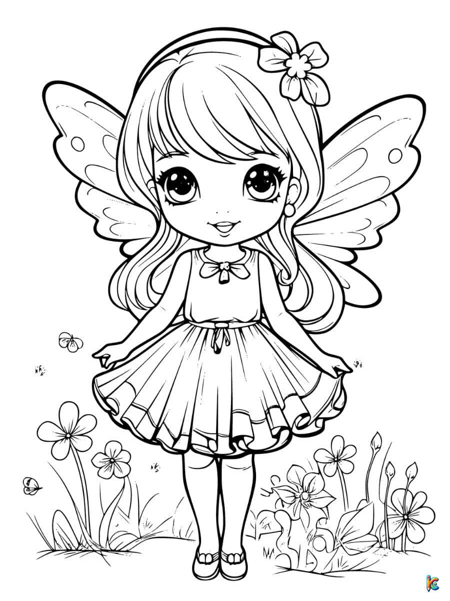 cute fairy coloring pages printable