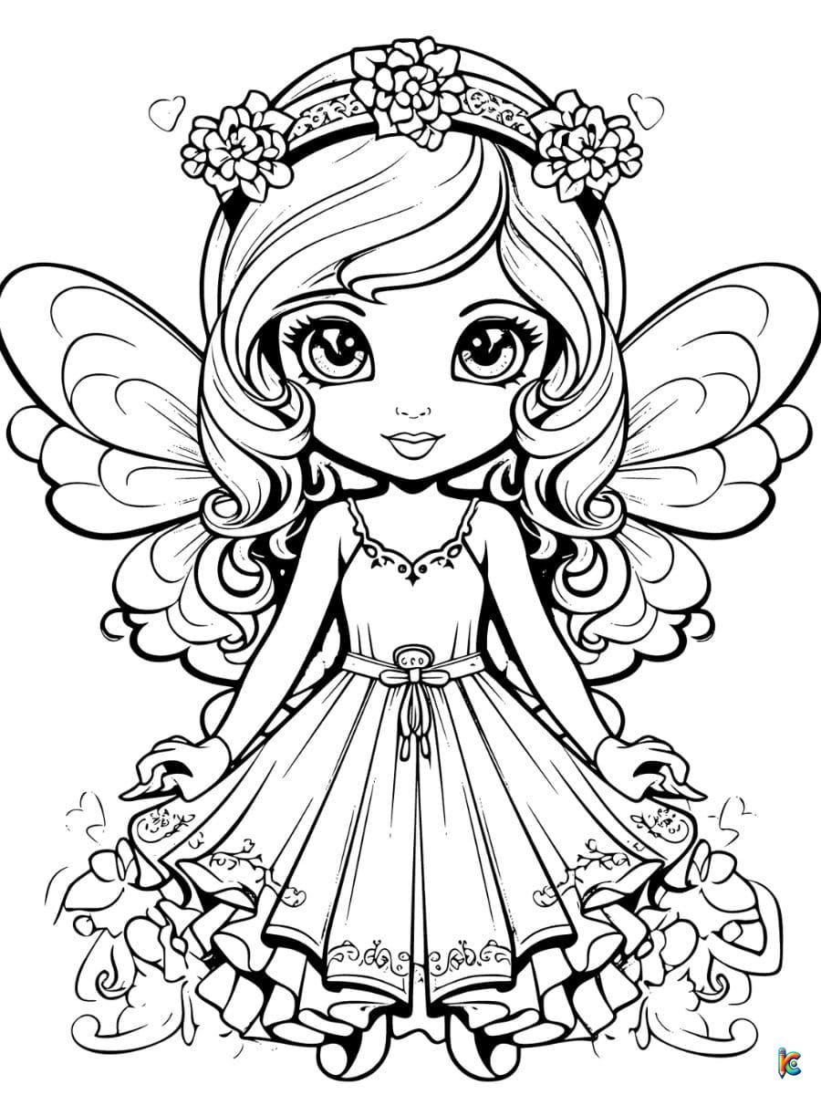 cute fairy coloring pages