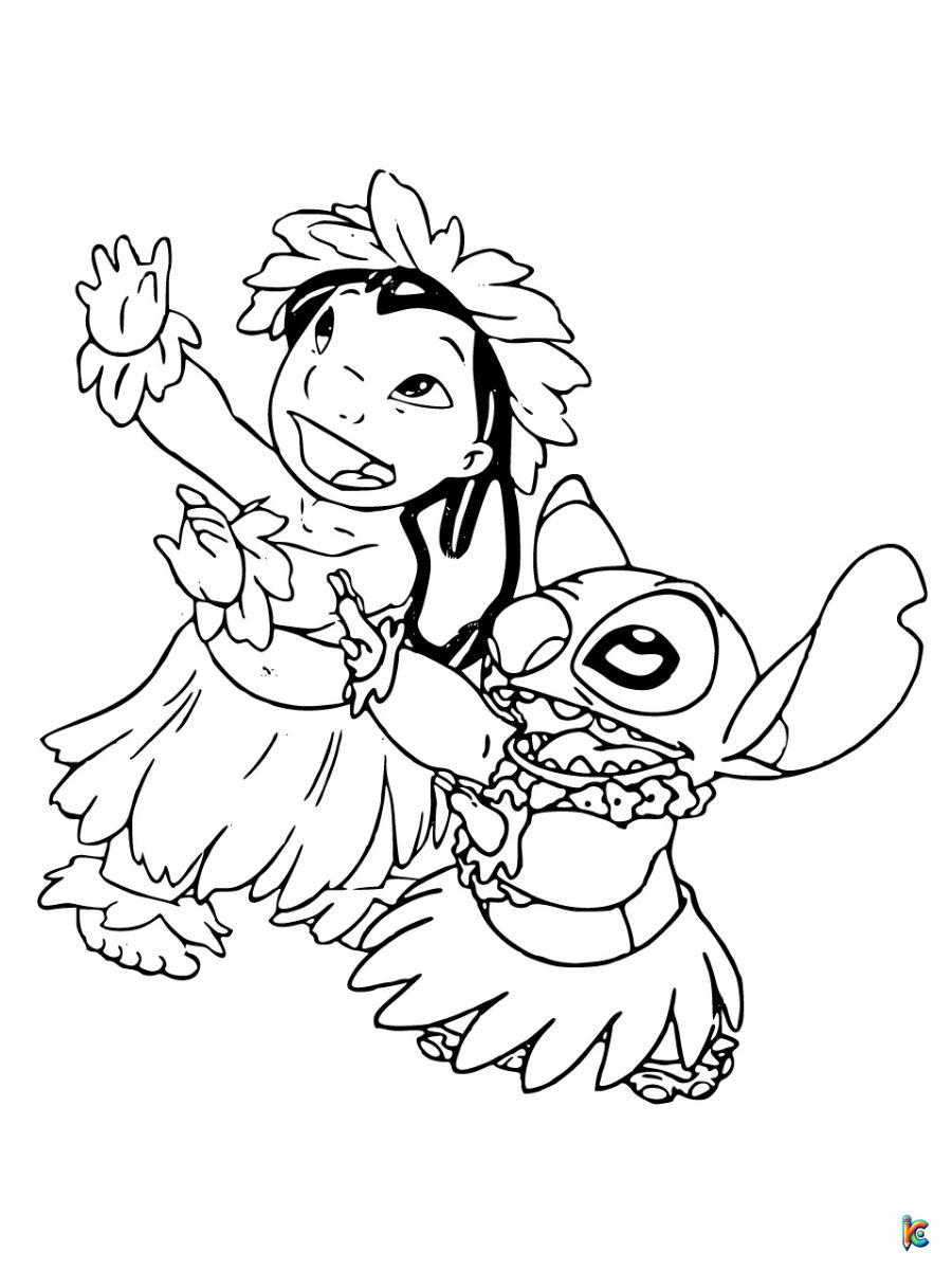cute lilo and stitch coloring pages