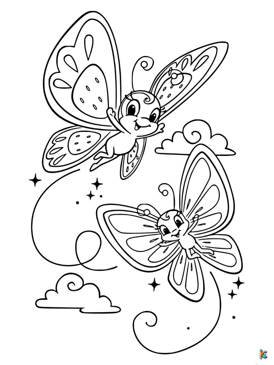 cute printable butterfly coloring pages