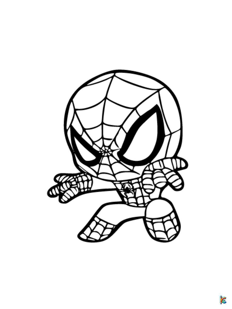 cute spiderman coloring pages