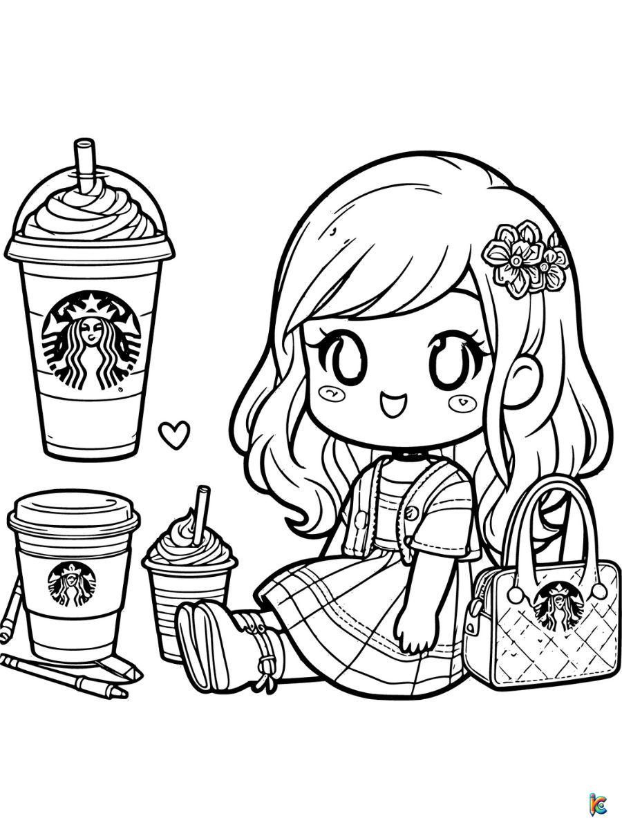 cute starbucks coloring pages