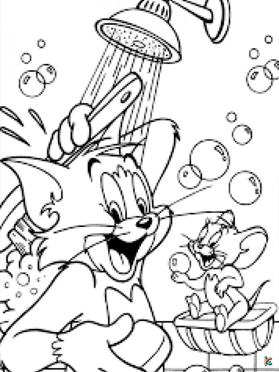 cute tom and jerry coloring pages