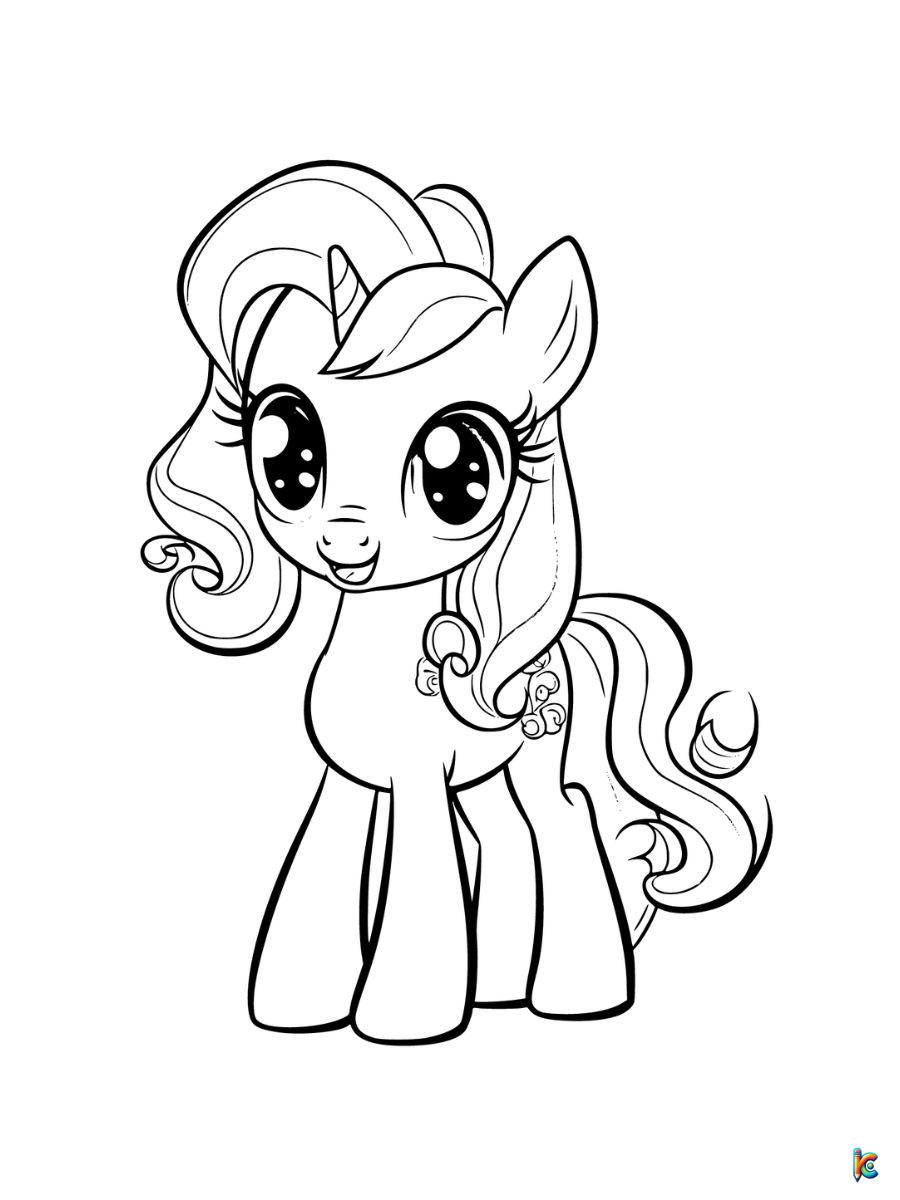 cutie pie my little pony coloring page