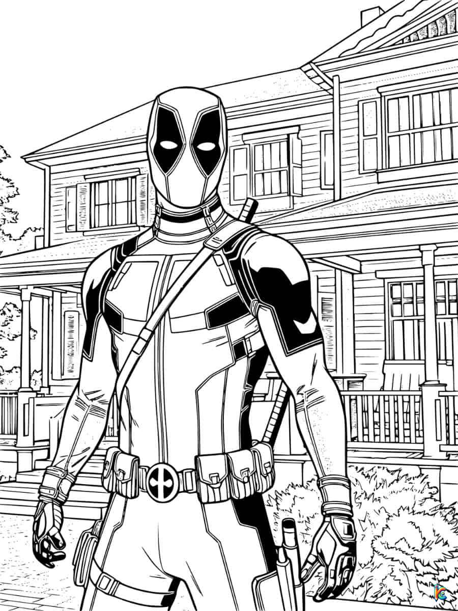 deadpool printable coloring pages