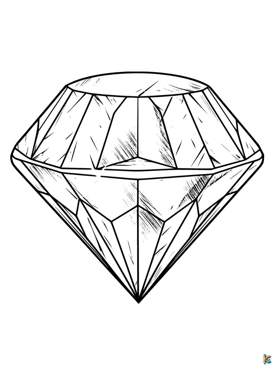 diamond coloring page