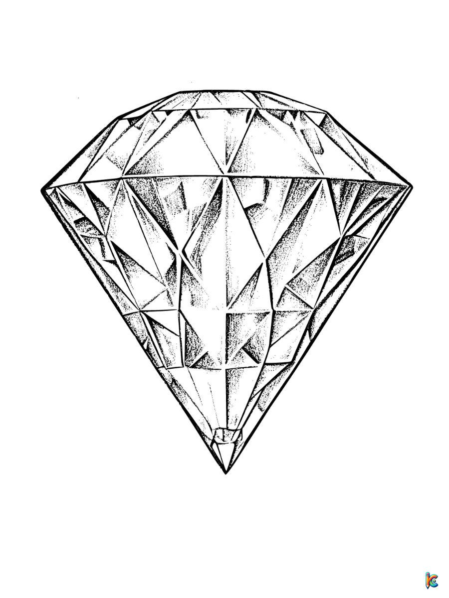 diamond coloring pages for adults