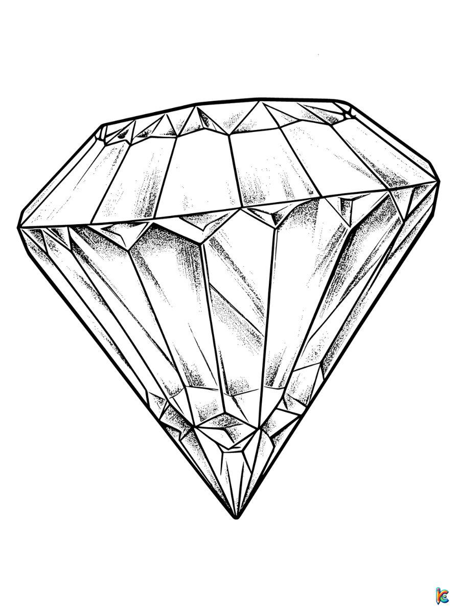 diamond coloring pages printable