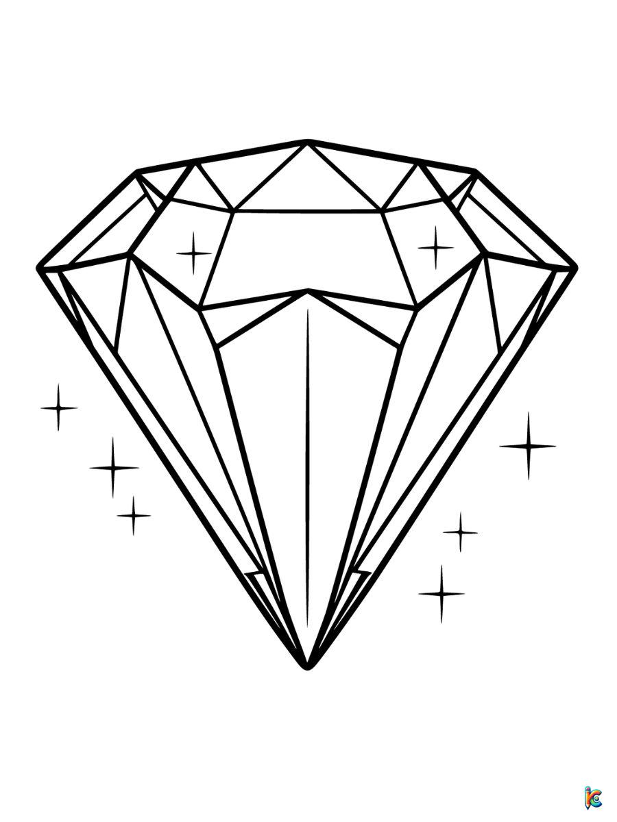 diamonds coloring page