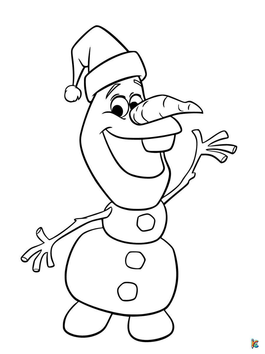 disney frozen christmas coloring pages