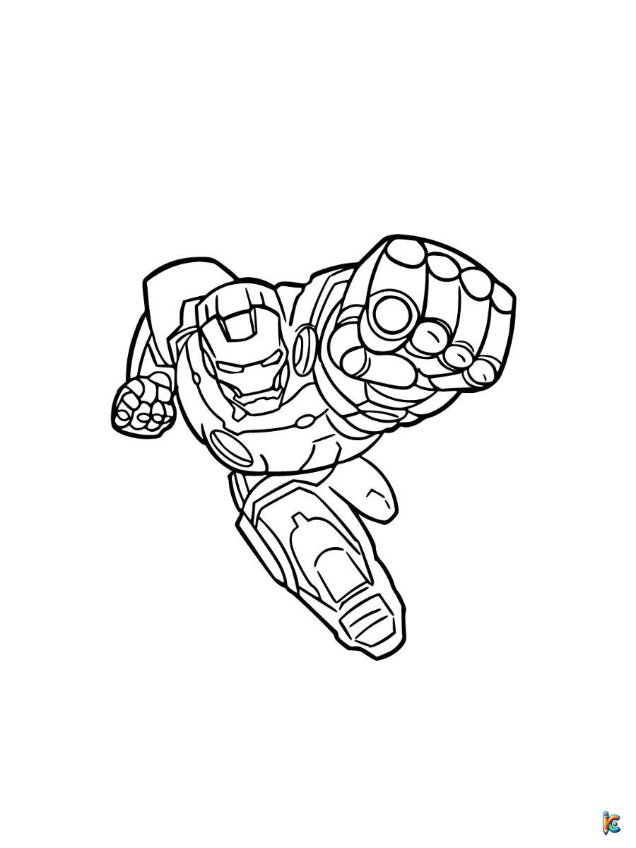 easy iron man coloring pages