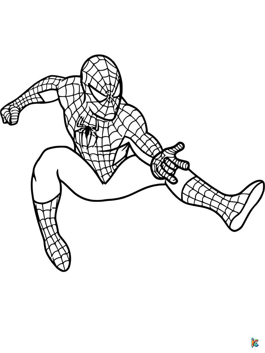 easy spider man coloring pages