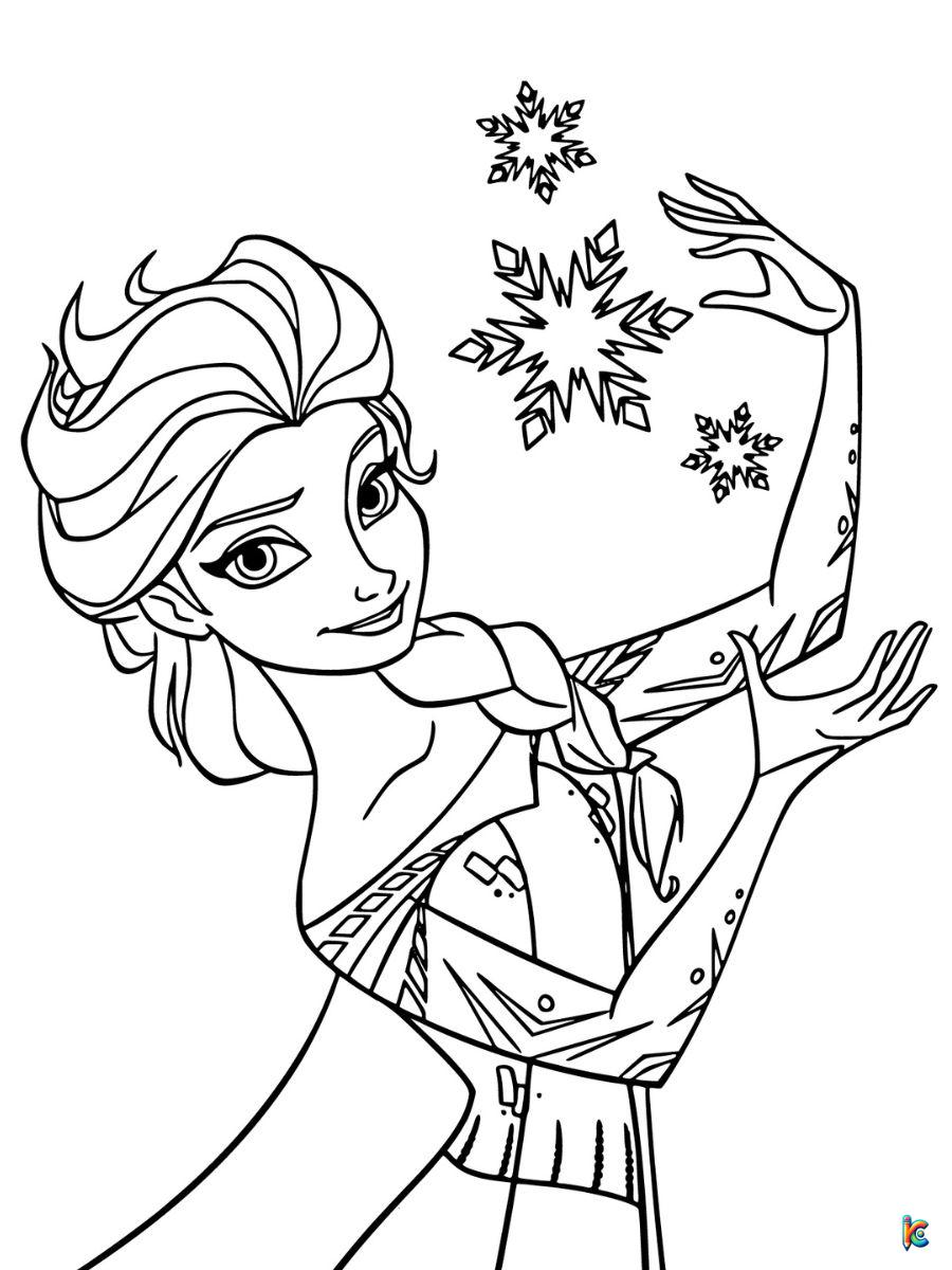 elsa frozen 2 coloring pages