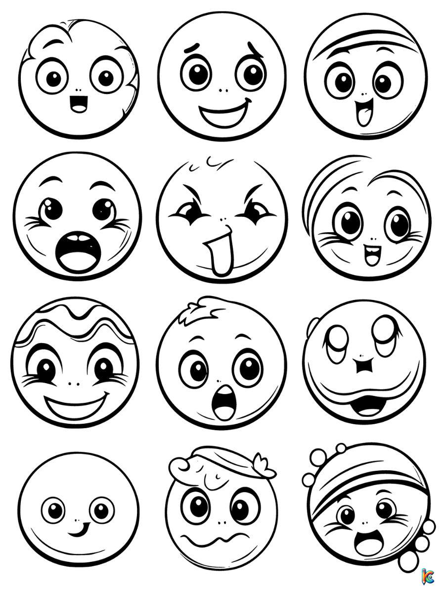 emoji coloring pages