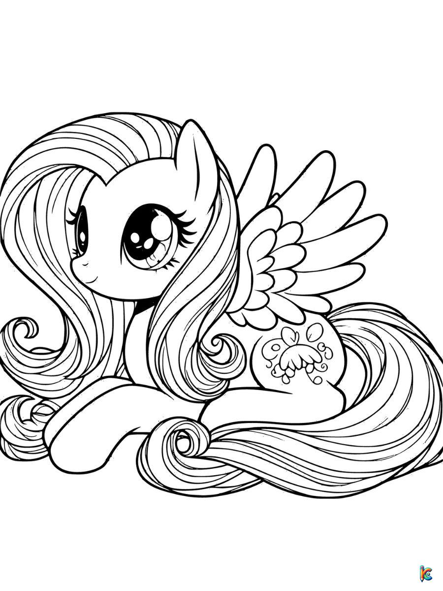 fluttershy my little pony coloring page