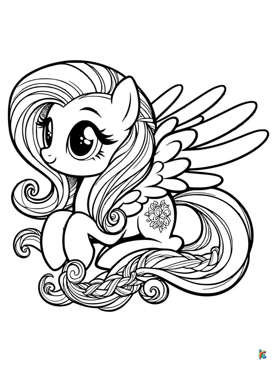 fluttershy my little pony coloring pages
