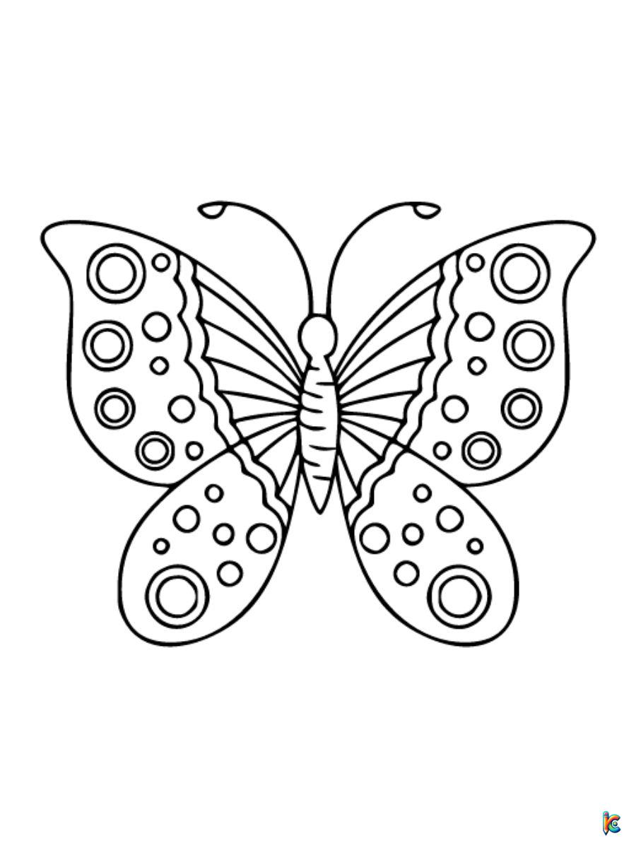 free butterfly coloring page
