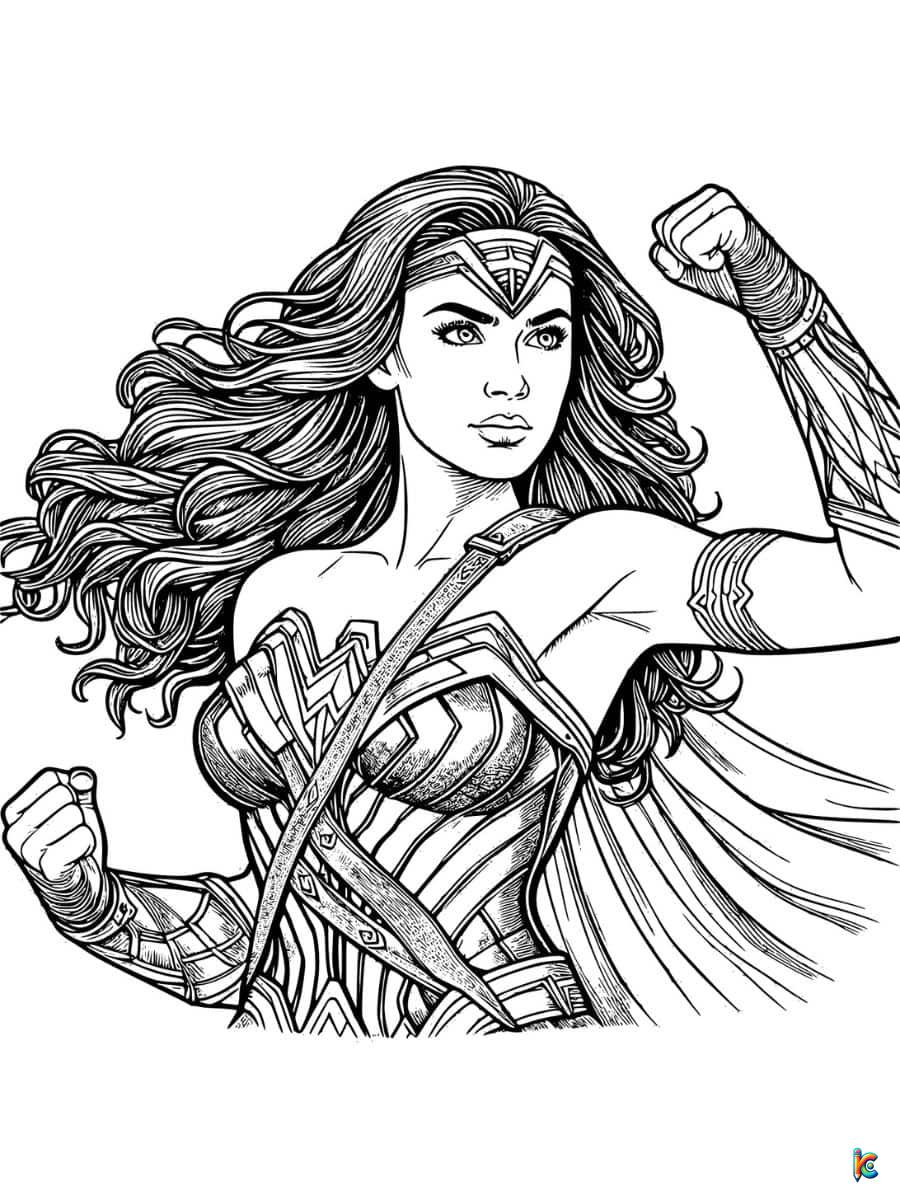 free coloring pages wonder woman