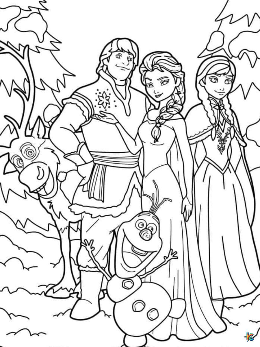 free frozen coloring pages