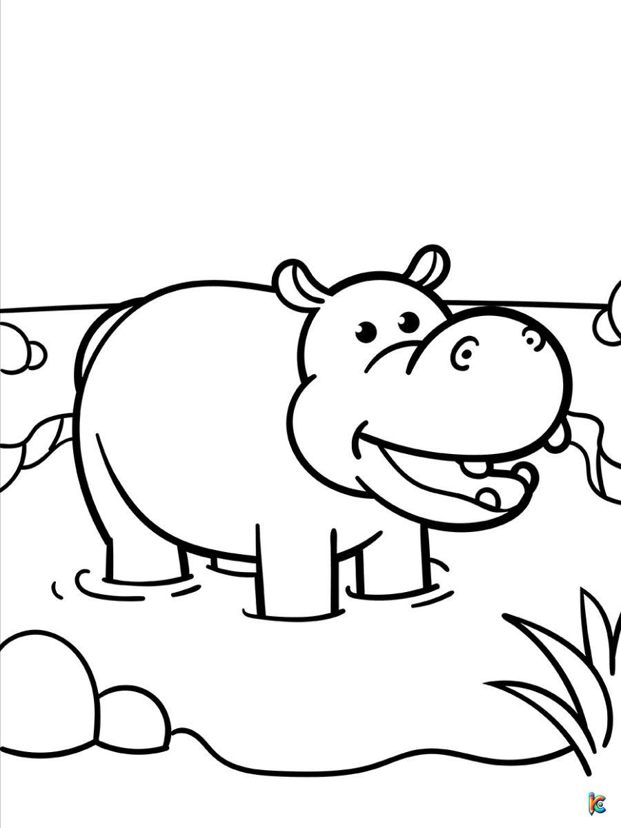 free hippo coloring pages