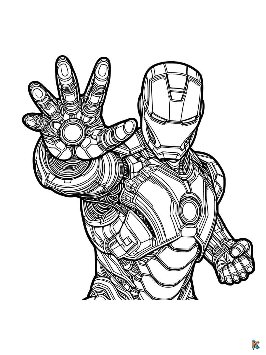 free iron man coloring pages
