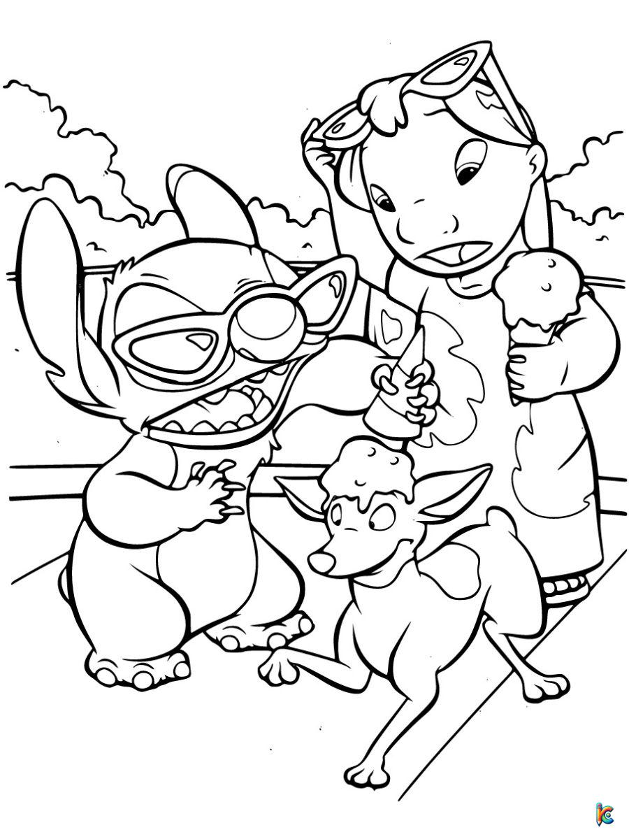 free lilo and stitch coloring pages