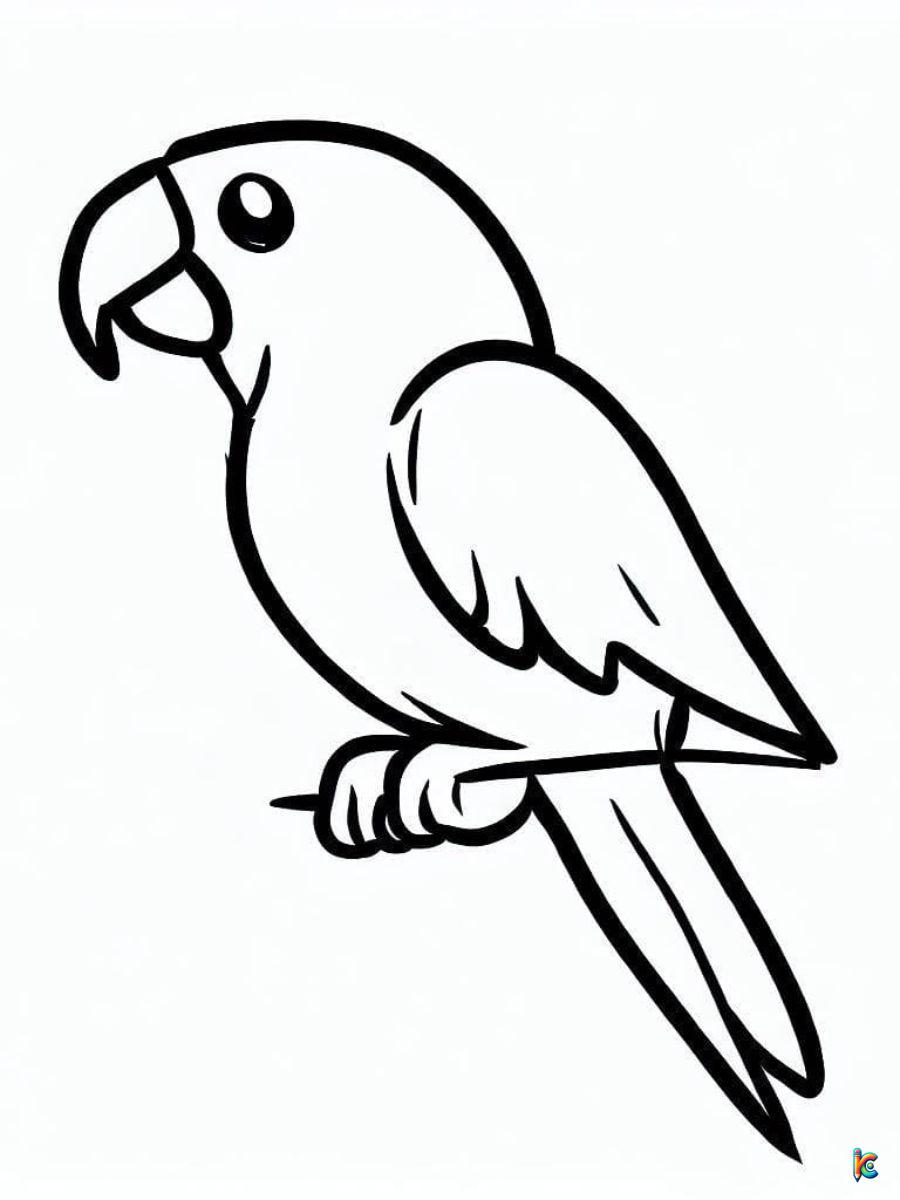 free printable Parrot Color Page
