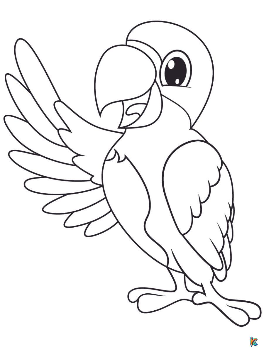 free printable Parrot Coloring Pages