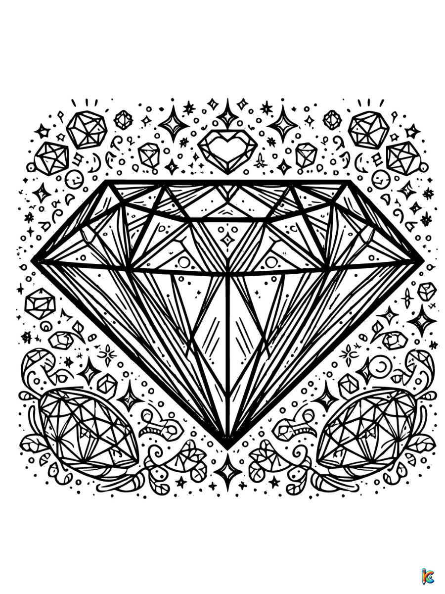 free printable diamond coloring pages