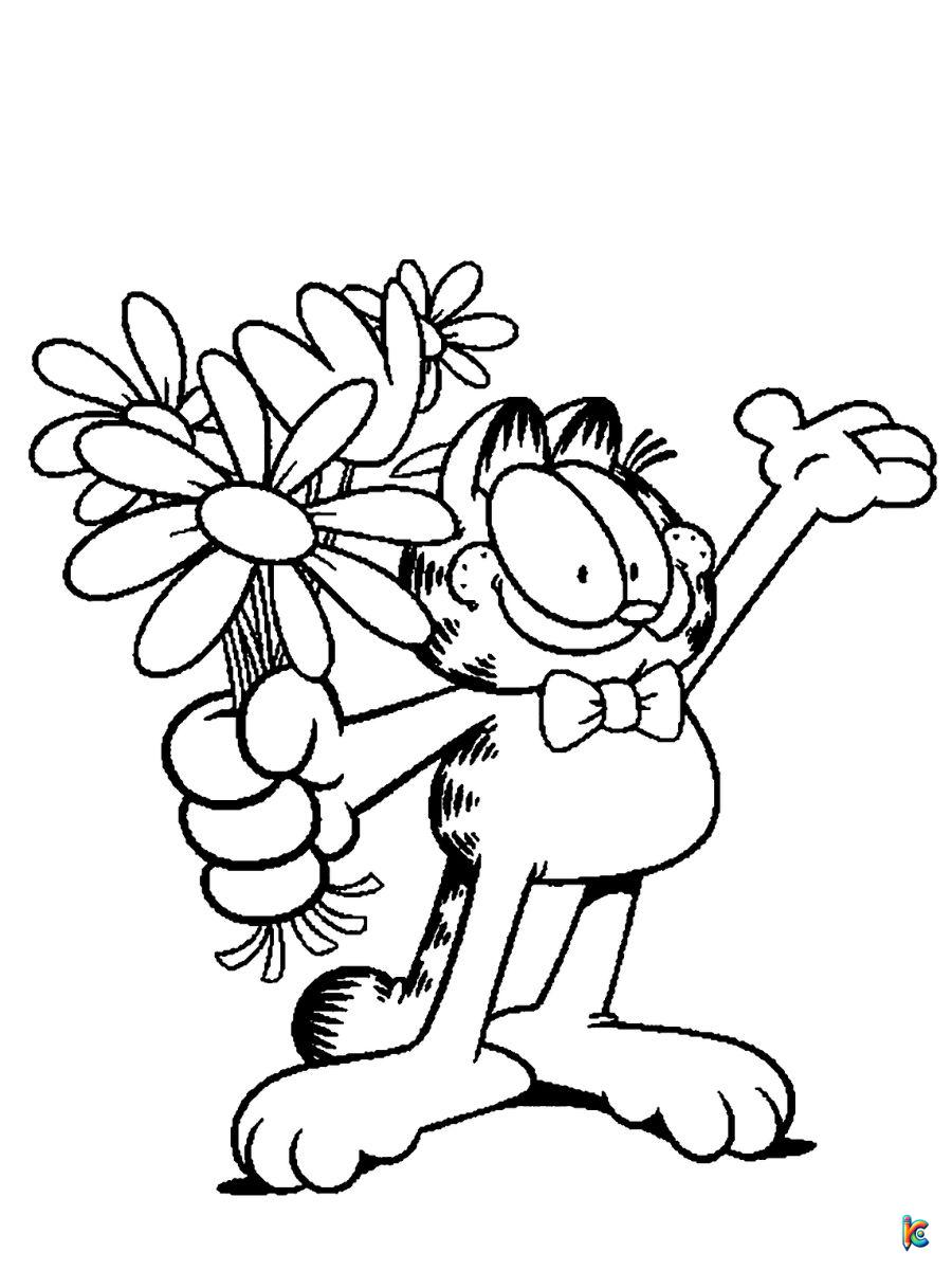 free printable garfield coloring pages